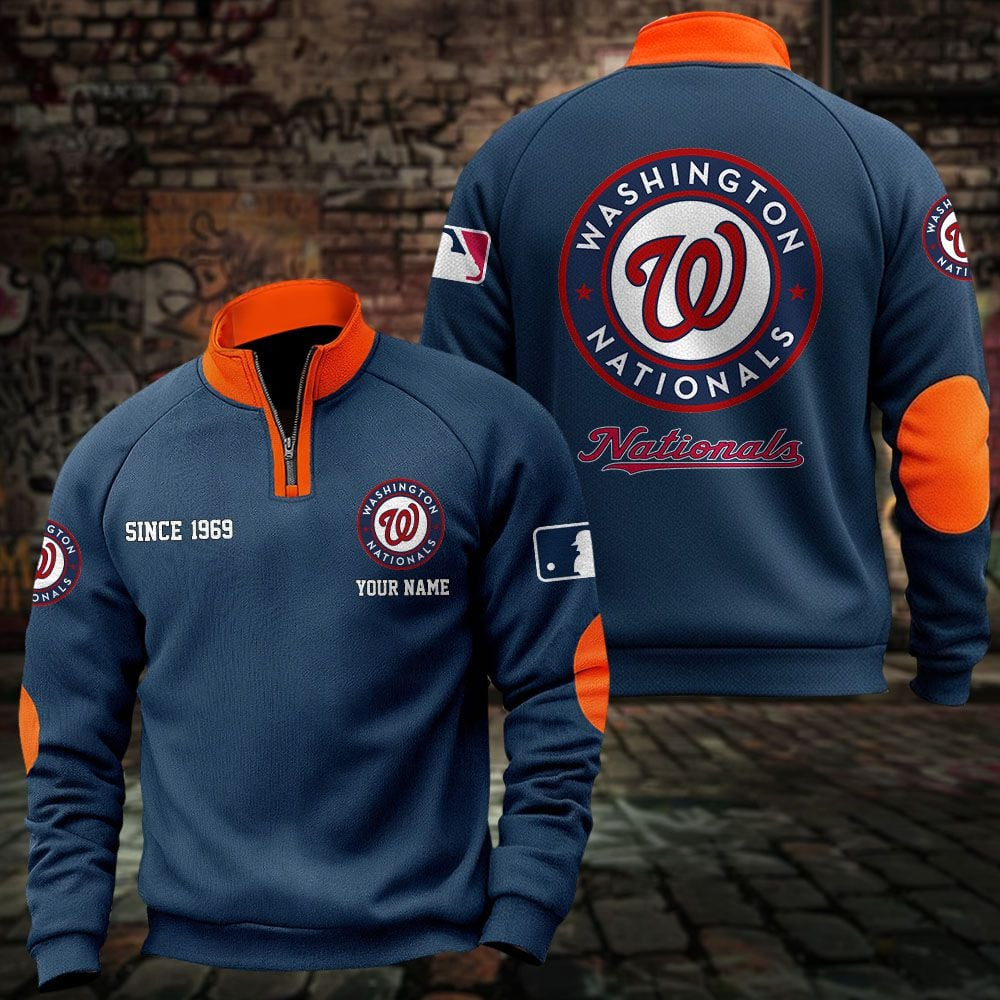 WSH x MLB Sweatshirts Quarter Collared Sweatshirt Pullover DatND DVT