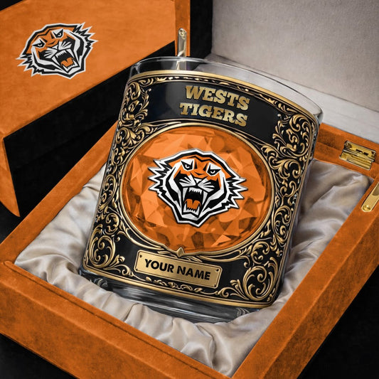 WT x NRL New Luxury Whiskey Glass Custom Name Gifts DDT TTTZ