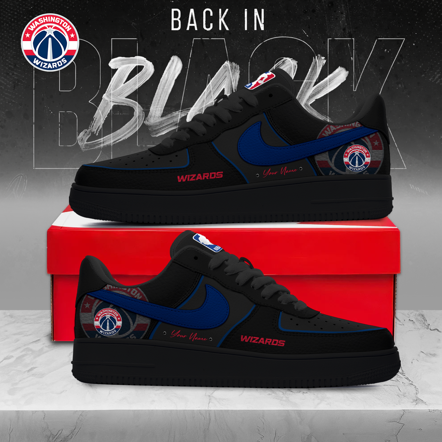 WW x MLB 2025 Back In Black AF1 Sneakers DDT NTL