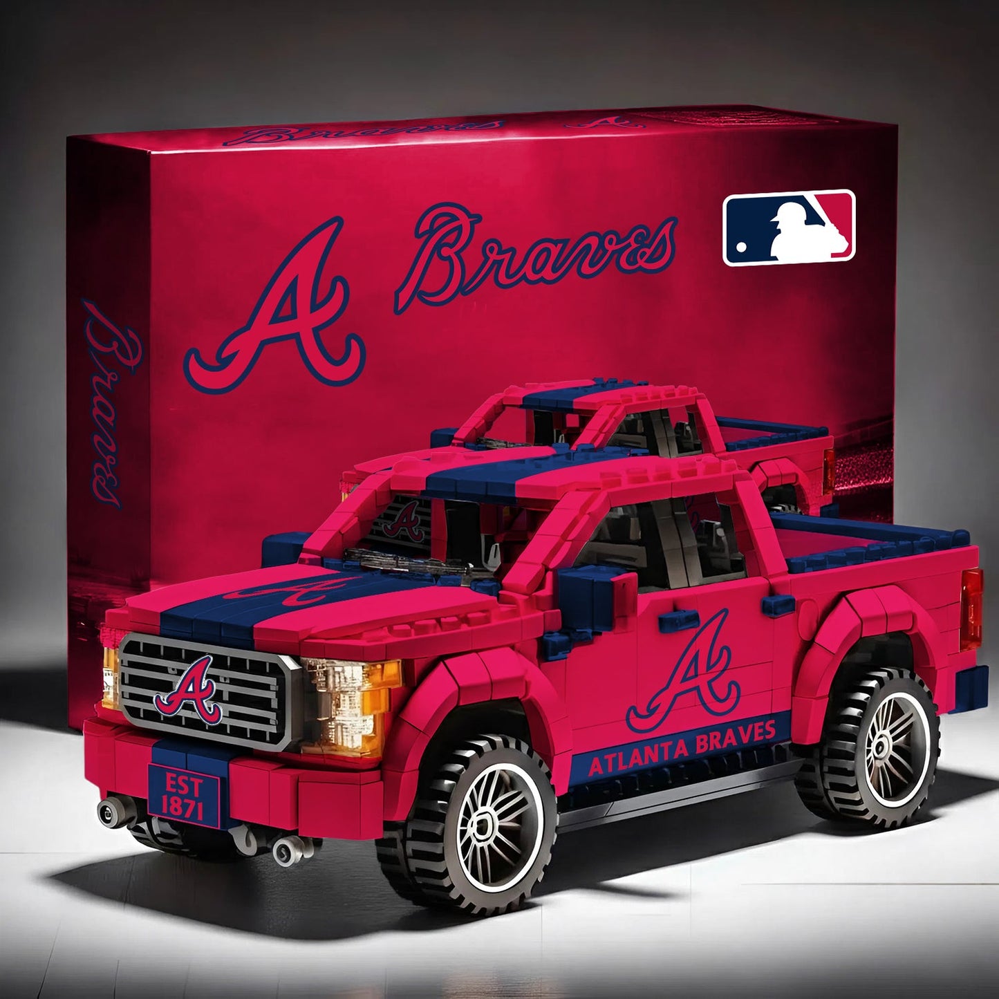 AB x MLB 3D Racing Truck Model Building Block Set V1 NAK NHM