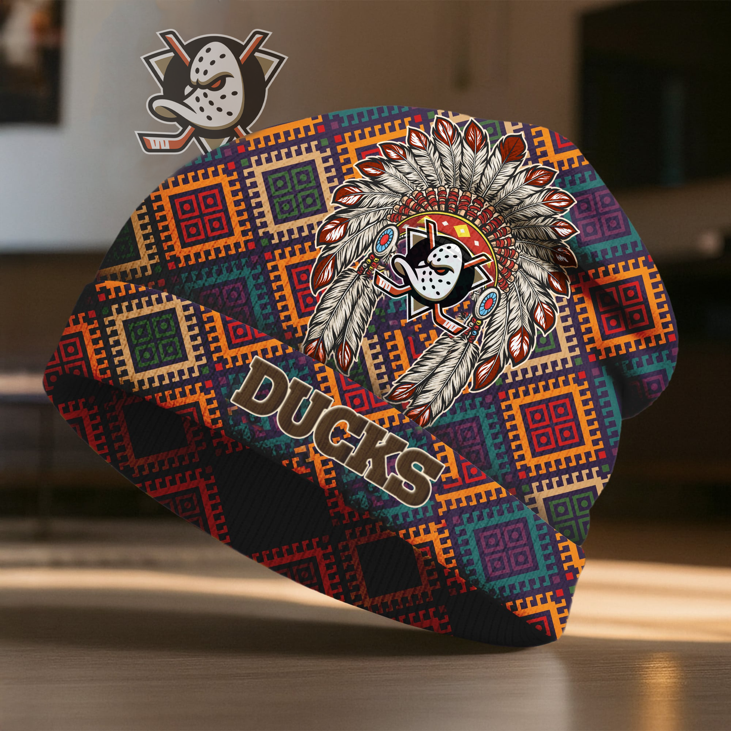 AD x Premium NHL Native American Heritage Beanie Hat NY NAK CTKT
