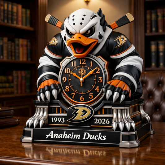 ANA x NHL Display clock featuring the hockey mascot NAK NHT