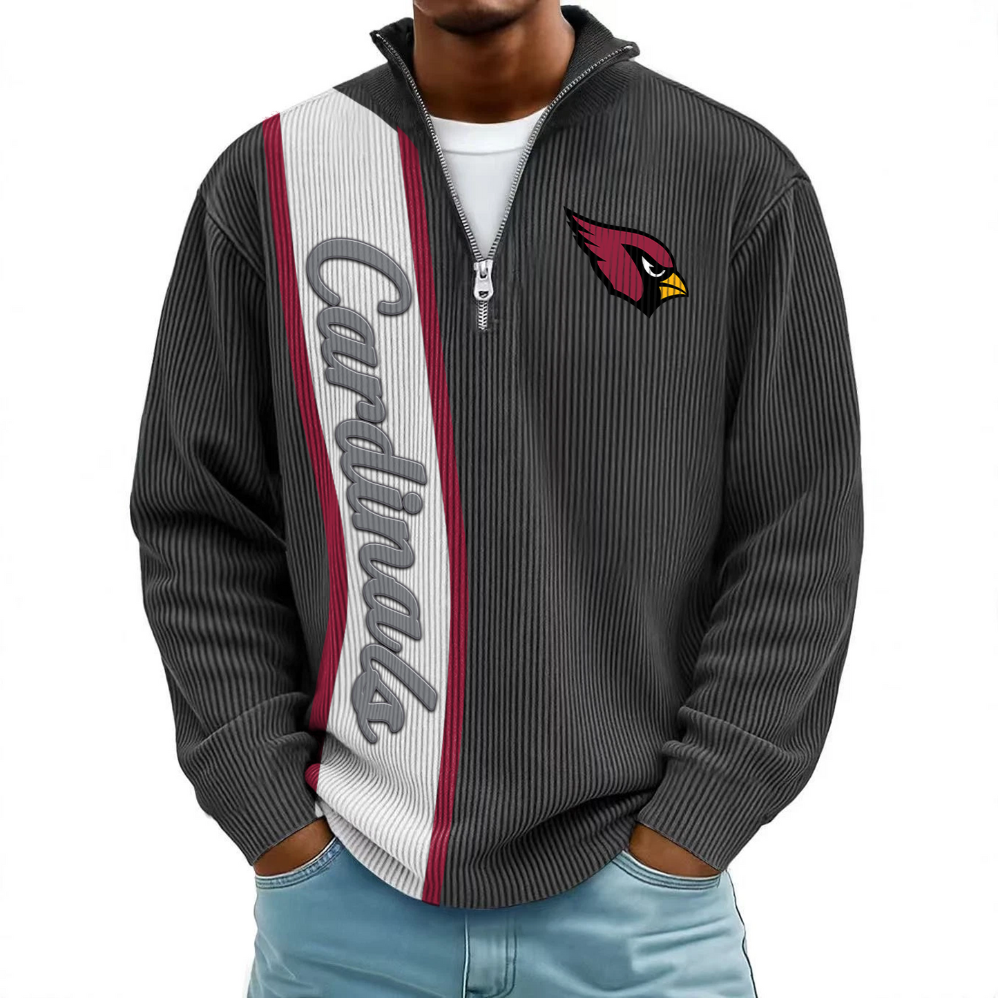 ARI x NFL Mokaloha Men's Waffle Henley Shirts DATND TANTD