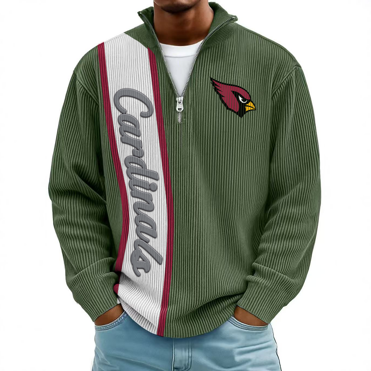 ARI x NFL Mokaloha Men's Waffle Henley Shirts DATND TANTD