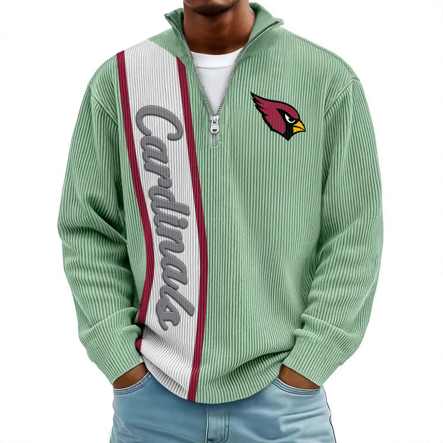 ARI x NFL Mokaloha Men's Waffle Henley Shirts DATND TANTD