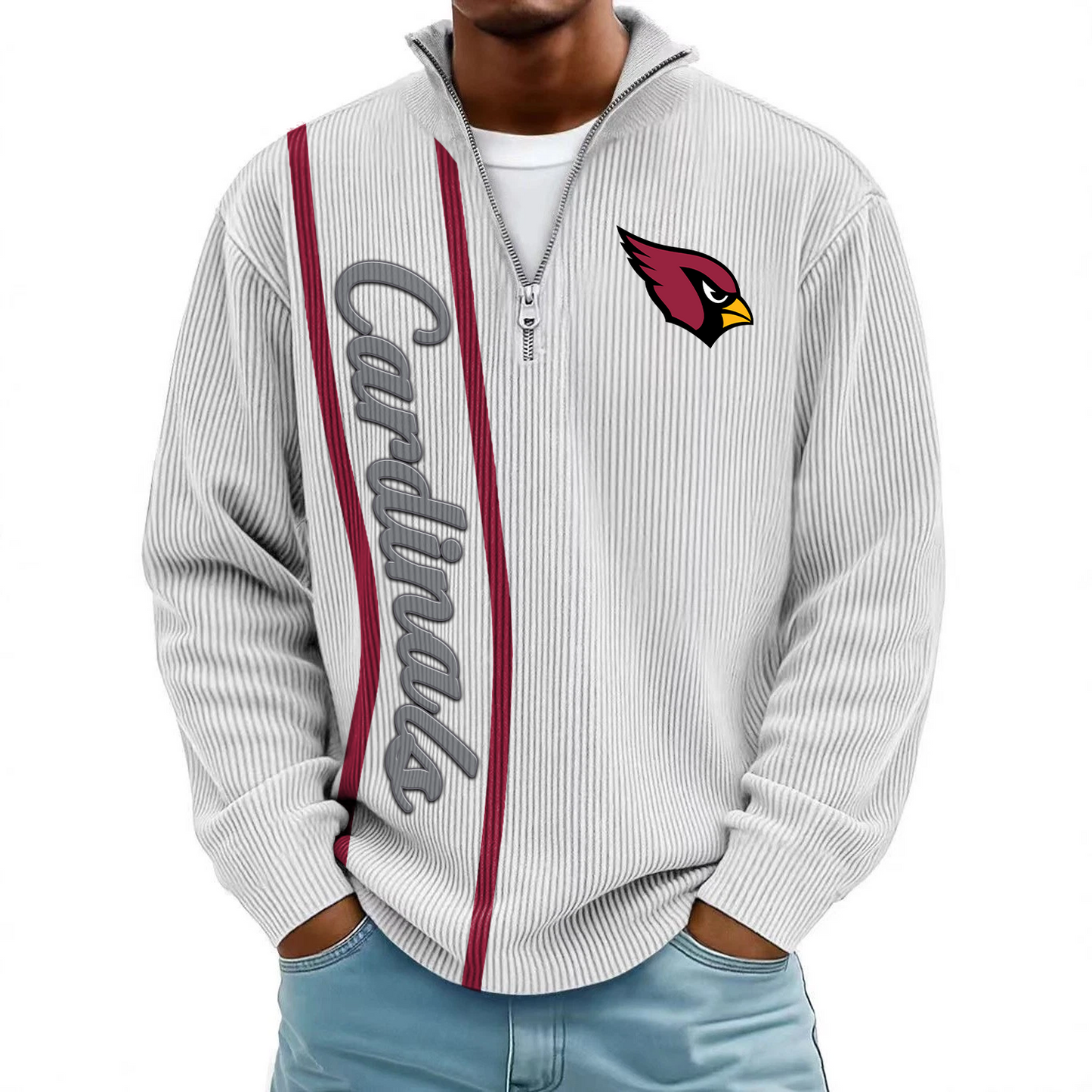 ARI x NFL Mokaloha Men's Waffle Henley Shirts DATND TANTD