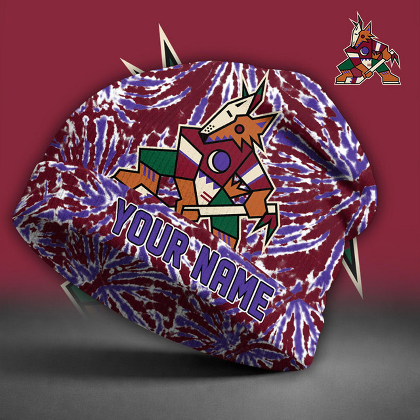 ARI X NHL Beanie Hat Custom Name Gifts For Fans - Limited Edition NAK NHT