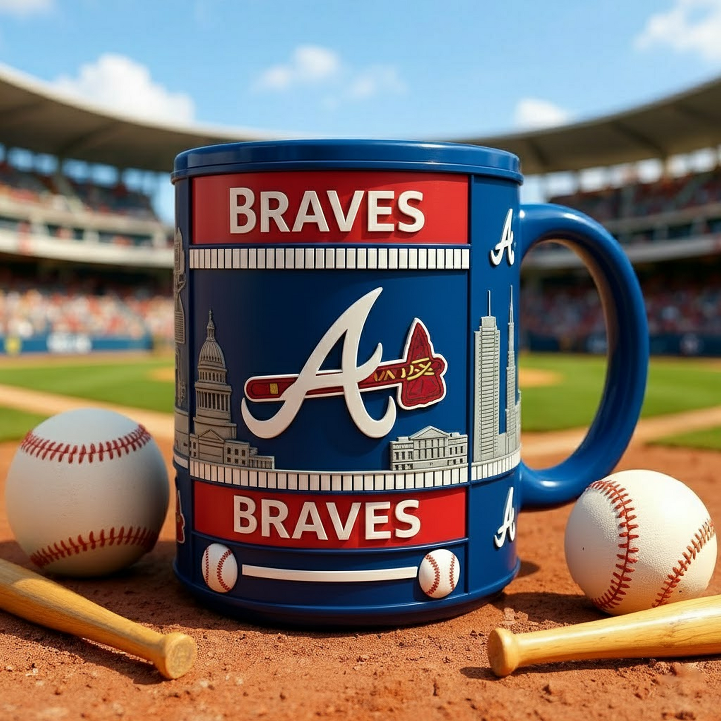ATL X MLB Iconic City Baseball Mug V1 NAK NHT