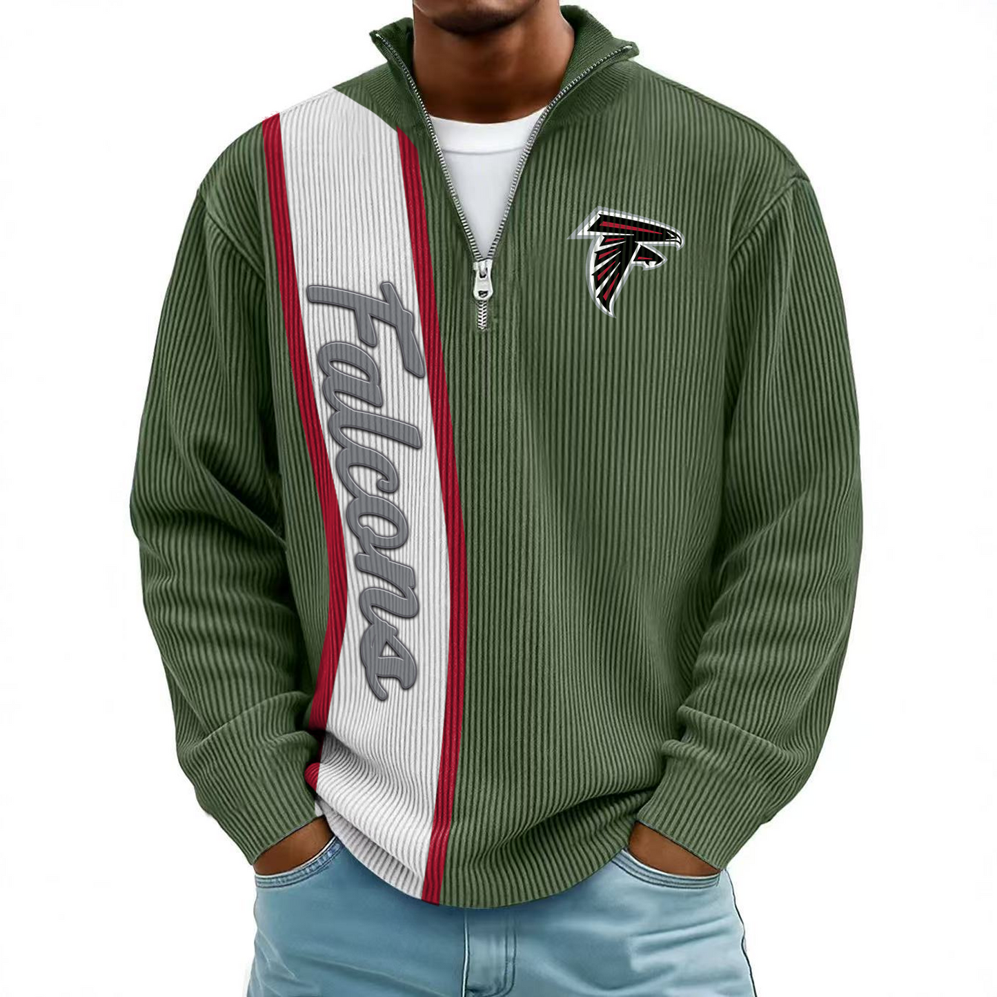 ATL x NFL Mokaloha Men's Waffle Henley Shirts DATND TANTD