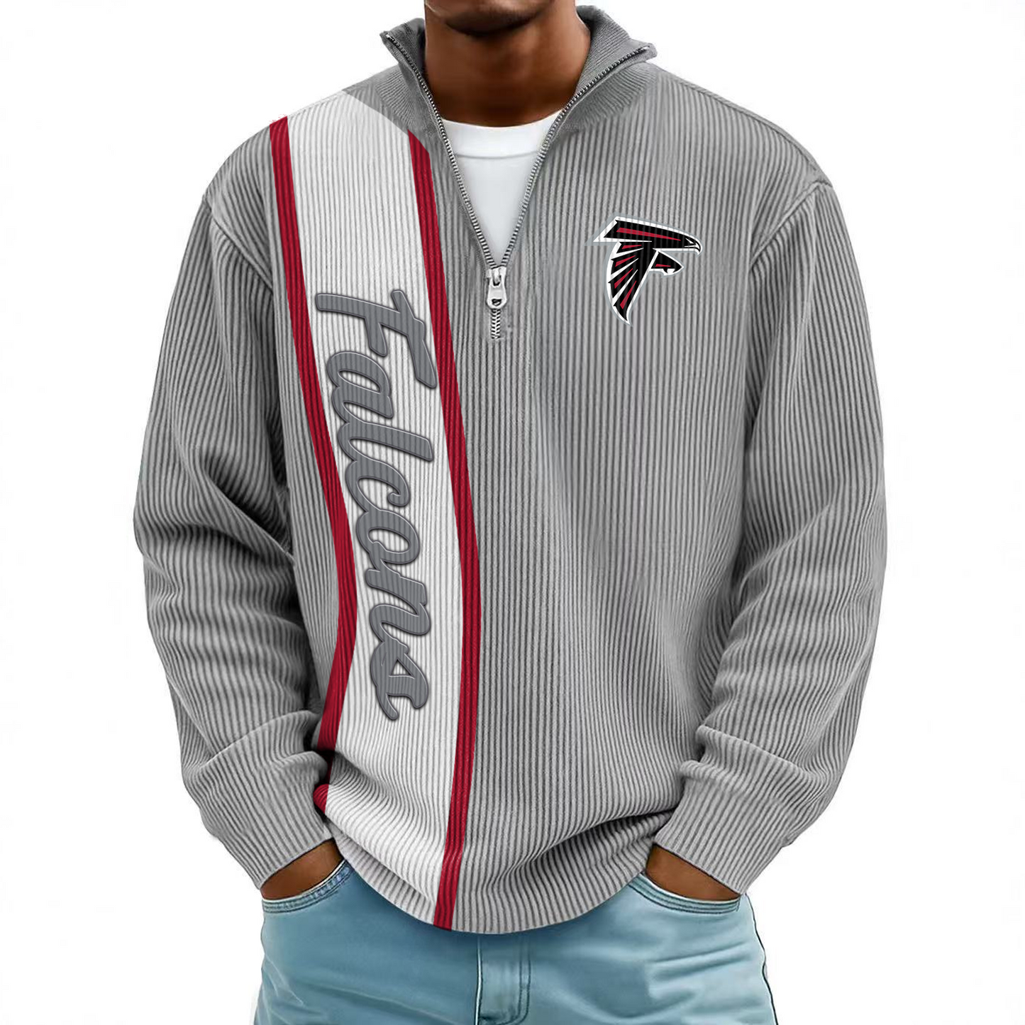 ATL x NFL Mokaloha Men's Waffle Henley Shirts DATND TANTD