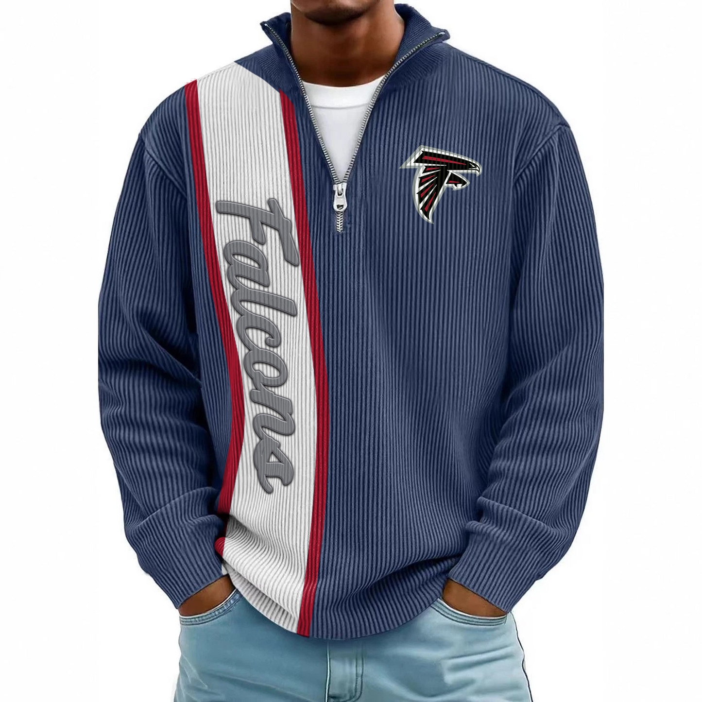 ATL x NFL Mokaloha Men's Waffle Henley Shirts DATND TANTD