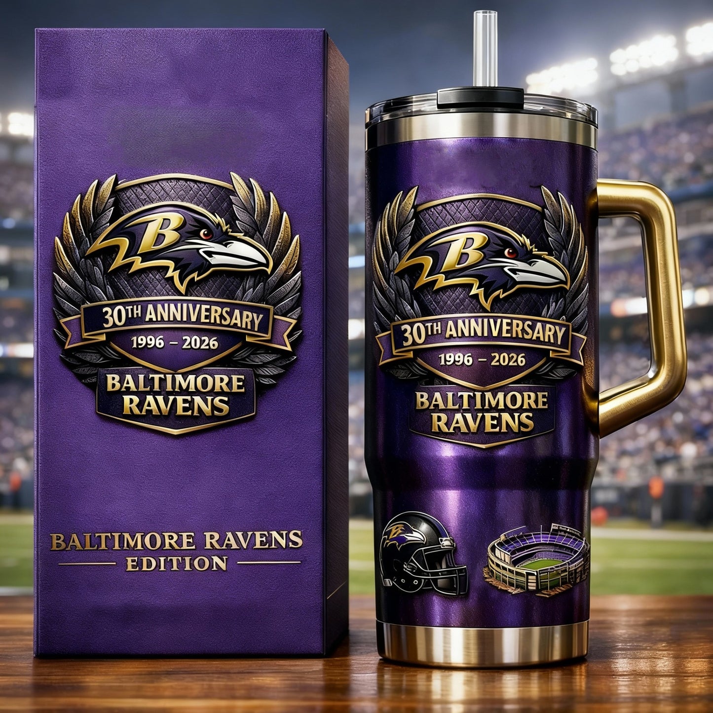 BAL x NFL Legend Gridiron Milestone Tumbler NAK NHM