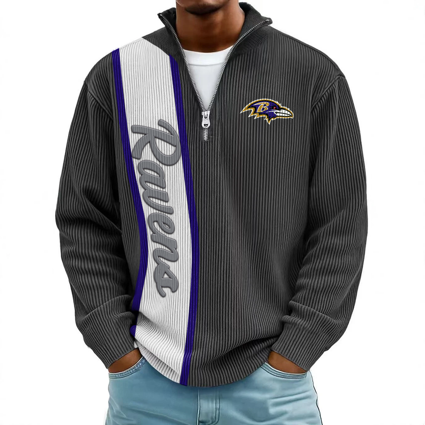 BAL x NFL Mokaloha Men's Waffle Henley Shirts DATND TANTD