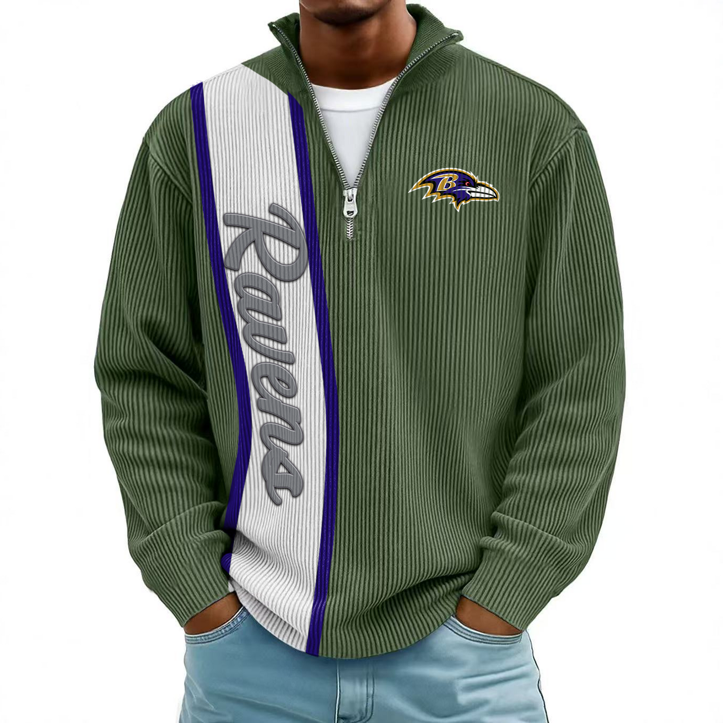 BAL x NFL Mokaloha Men's Waffle Henley Shirts DATND TANTD