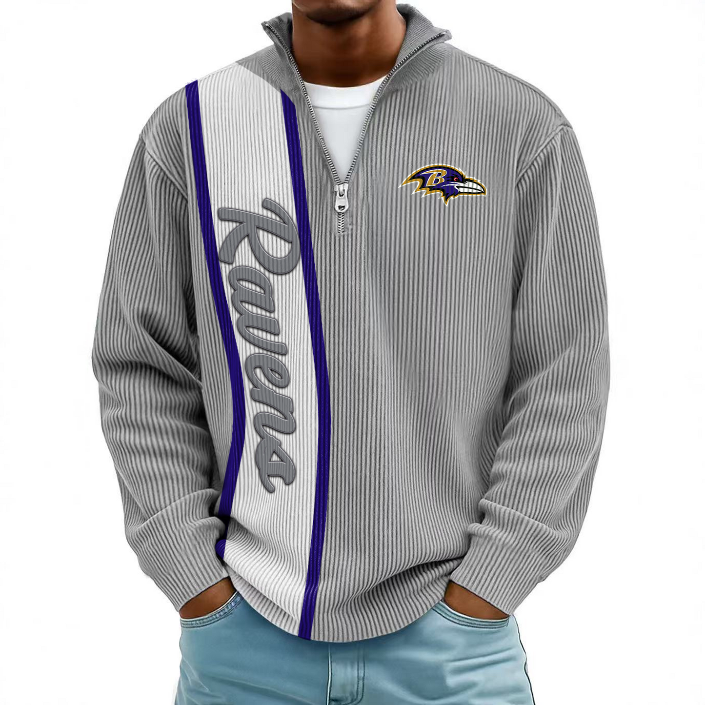 BAL x NFL Mokaloha Men's Waffle Henley Shirts DATND TANTD