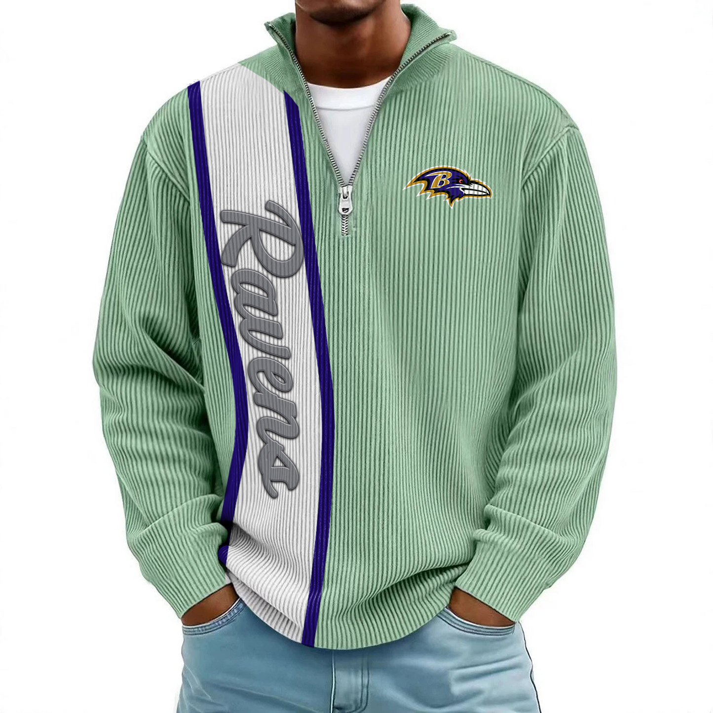 BAL x NFL Mokaloha Men's Waffle Henley Shirts DATND TANTD