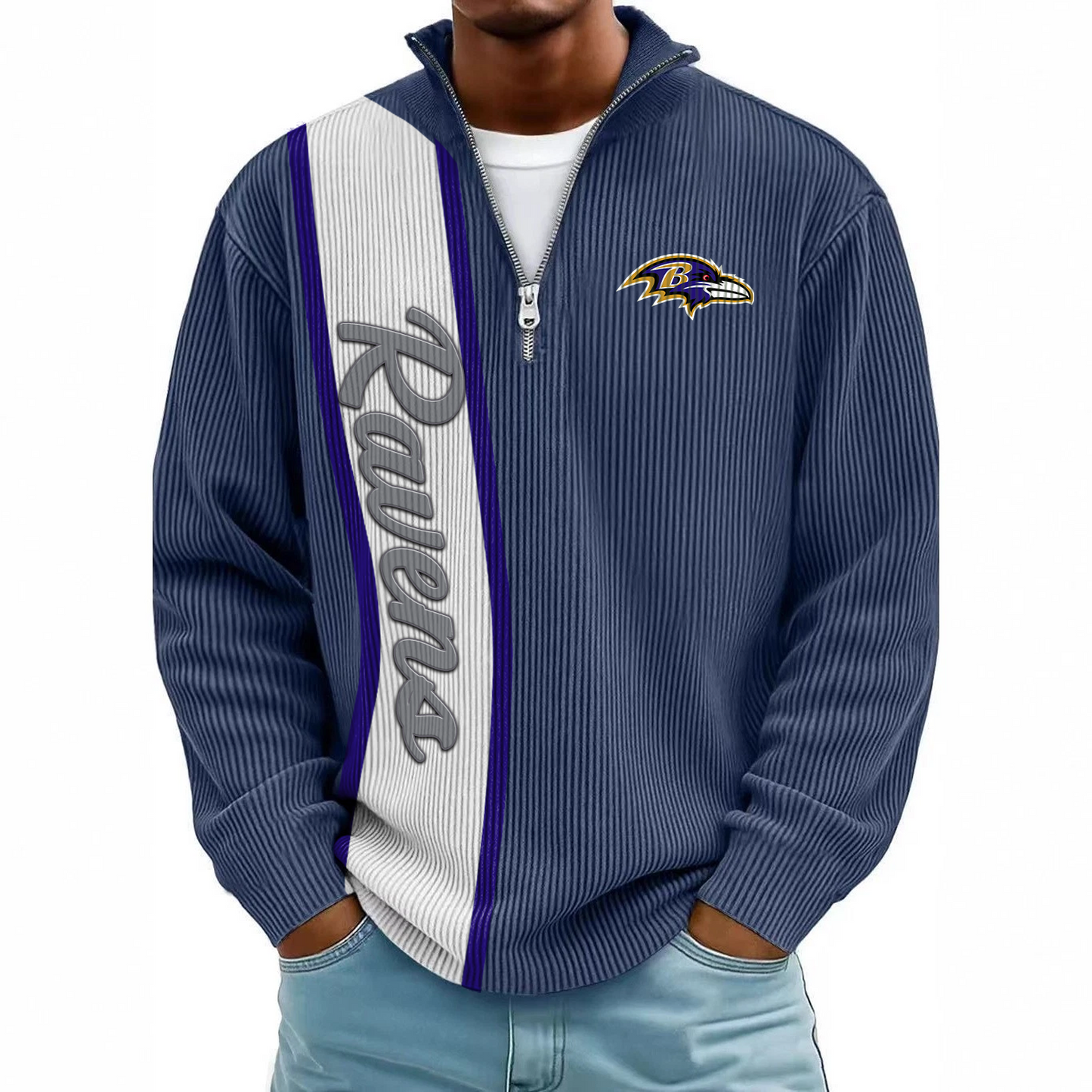 BAL x NFL Mokaloha Men's Waffle Henley Shirts DATND TANTD