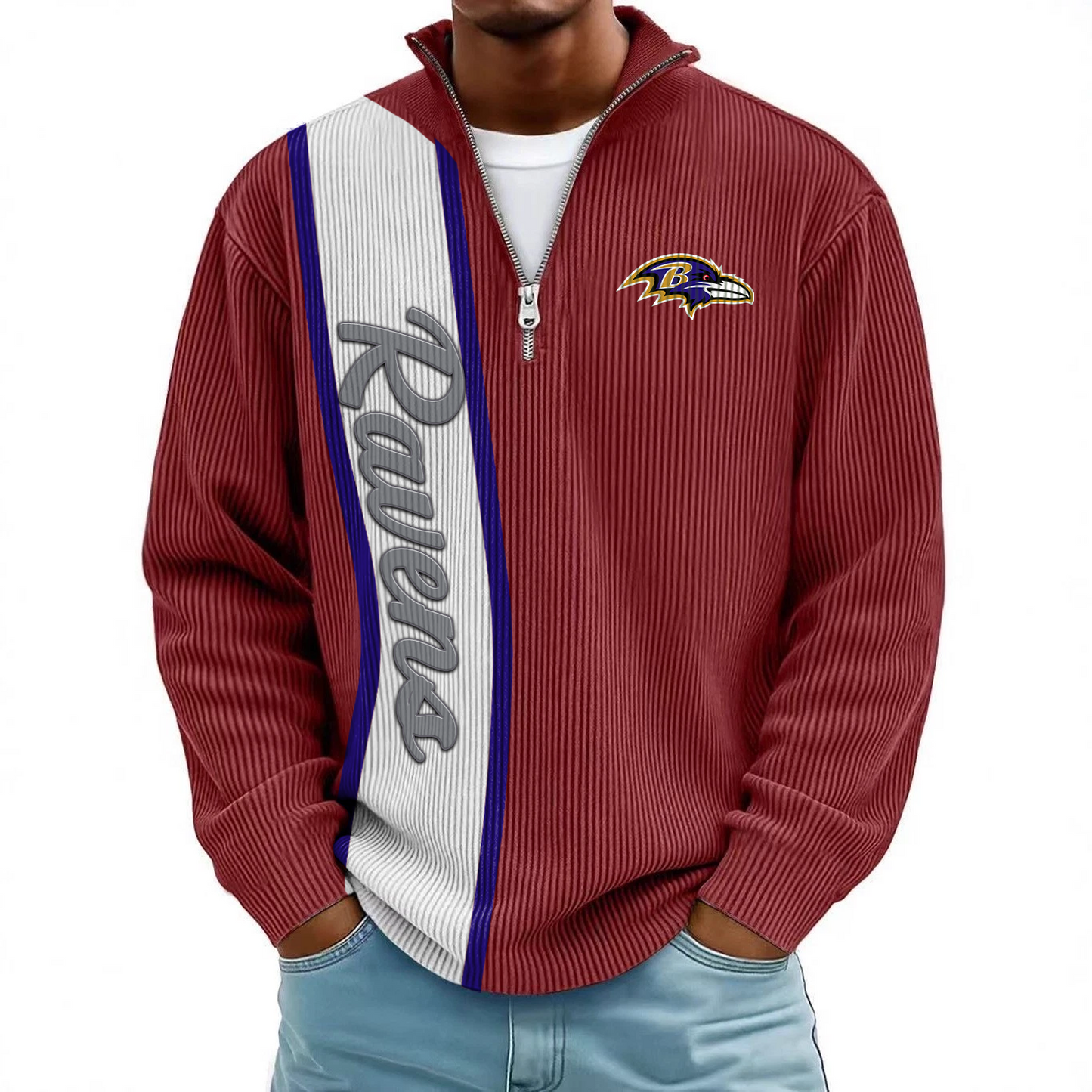 BAL x NFL Mokaloha Men's Waffle Henley Shirts DATND TANTD