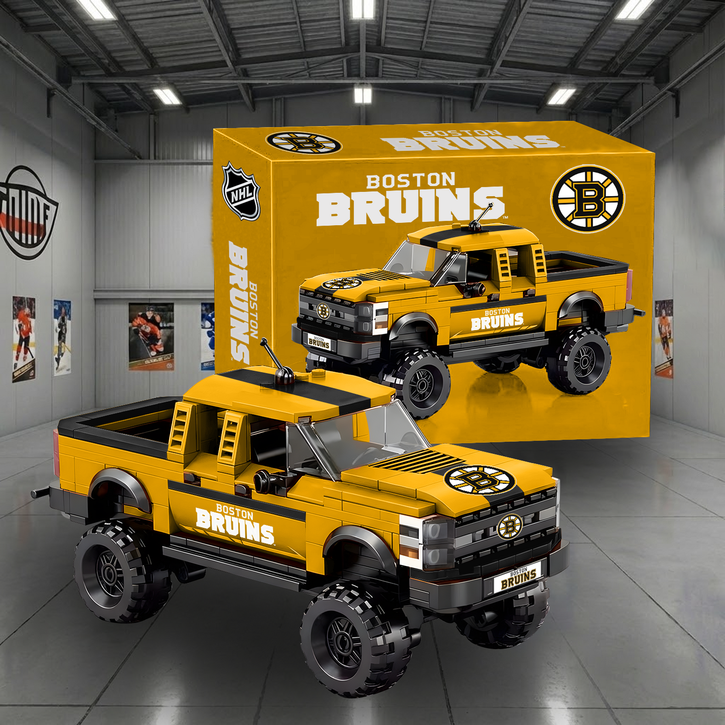 BOS X NHL Raptor pickup truck building block set NAK NHT