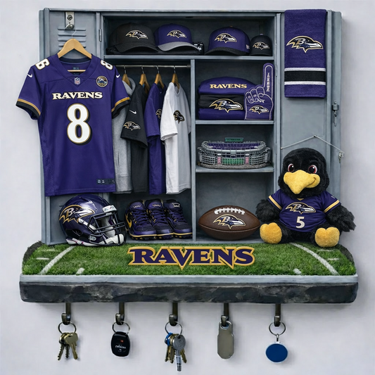 BR x NFL Changing Room Personalized 3D Visual Effect Acrylic Key Holder DDT NTL