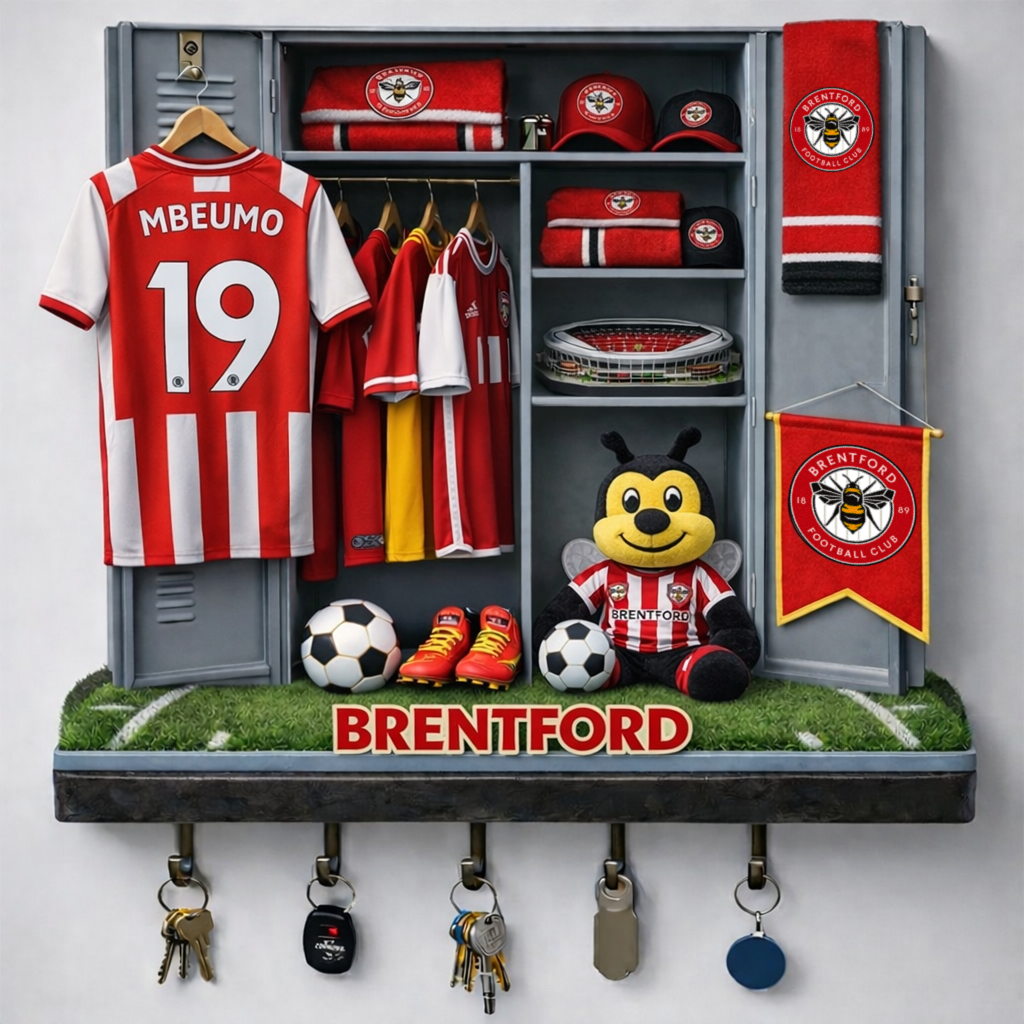 BRE x EPL Changing Room Personalized 3D Visual Effect Acrylic Key Holder DDT NTL