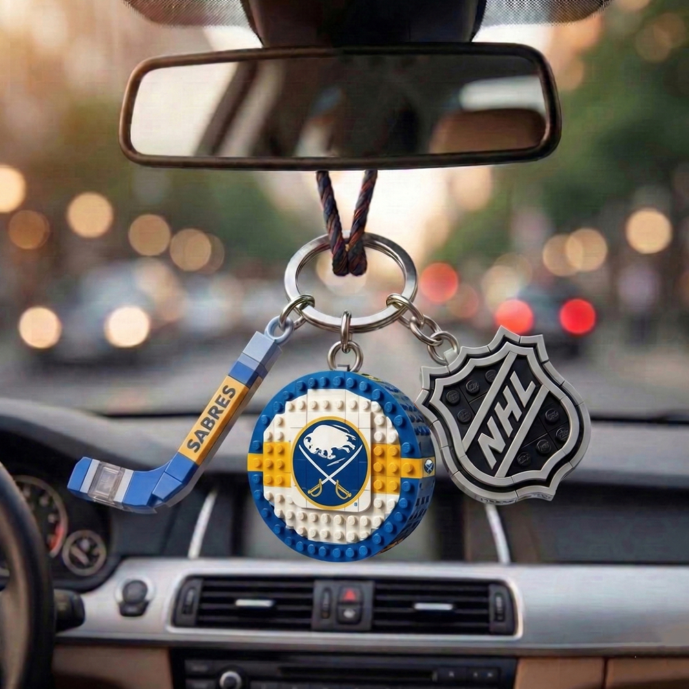 BS x NHL Building Blocks Hockey Puck Car Mirror Hanging NAK TTT