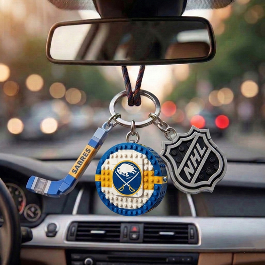 BS x NHL Building Blocks Hockey Puck Car Mirror Hanging NAK TTT
