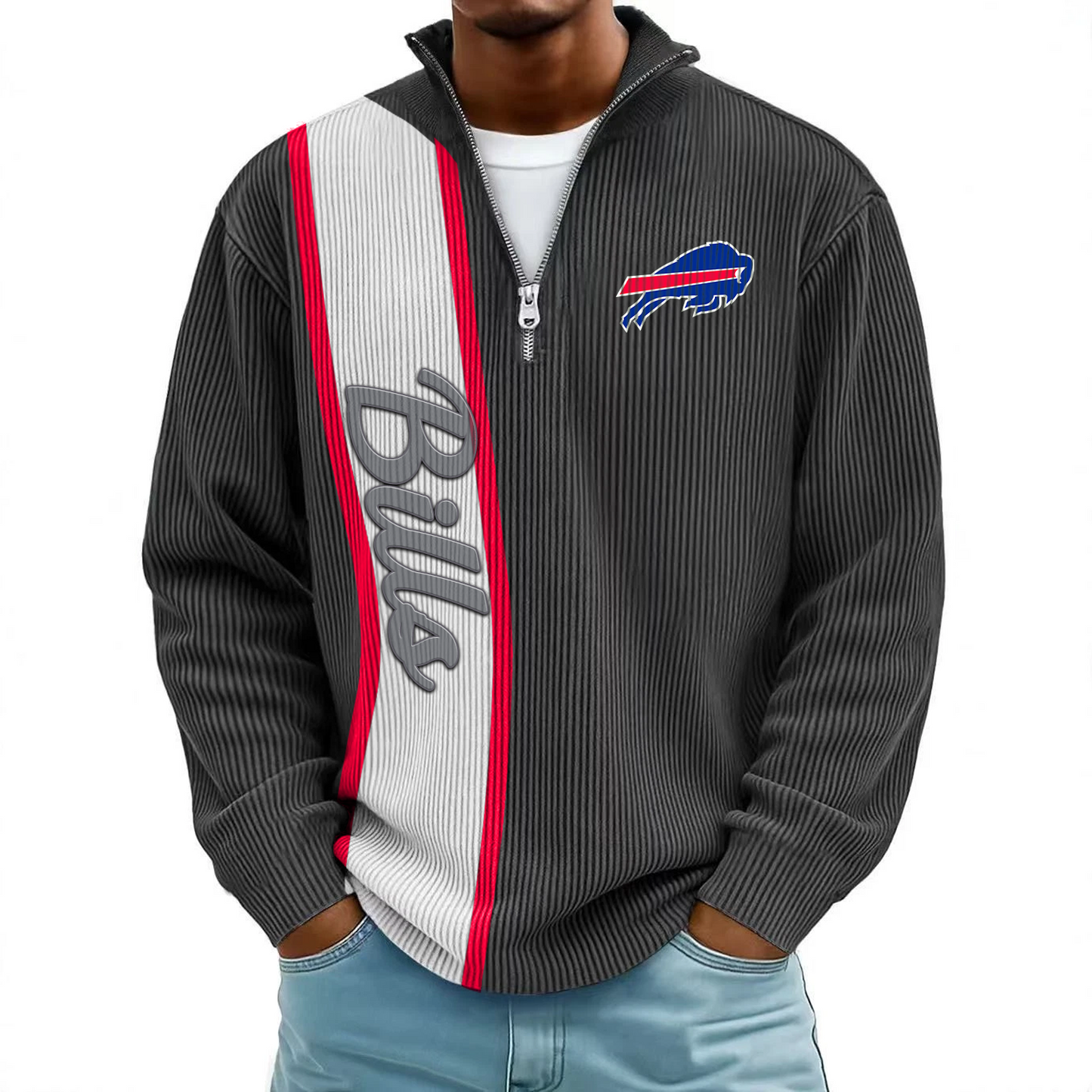 BUF x NFL Mokaloha Men's Waffle Henley Shirts DATND TANTD