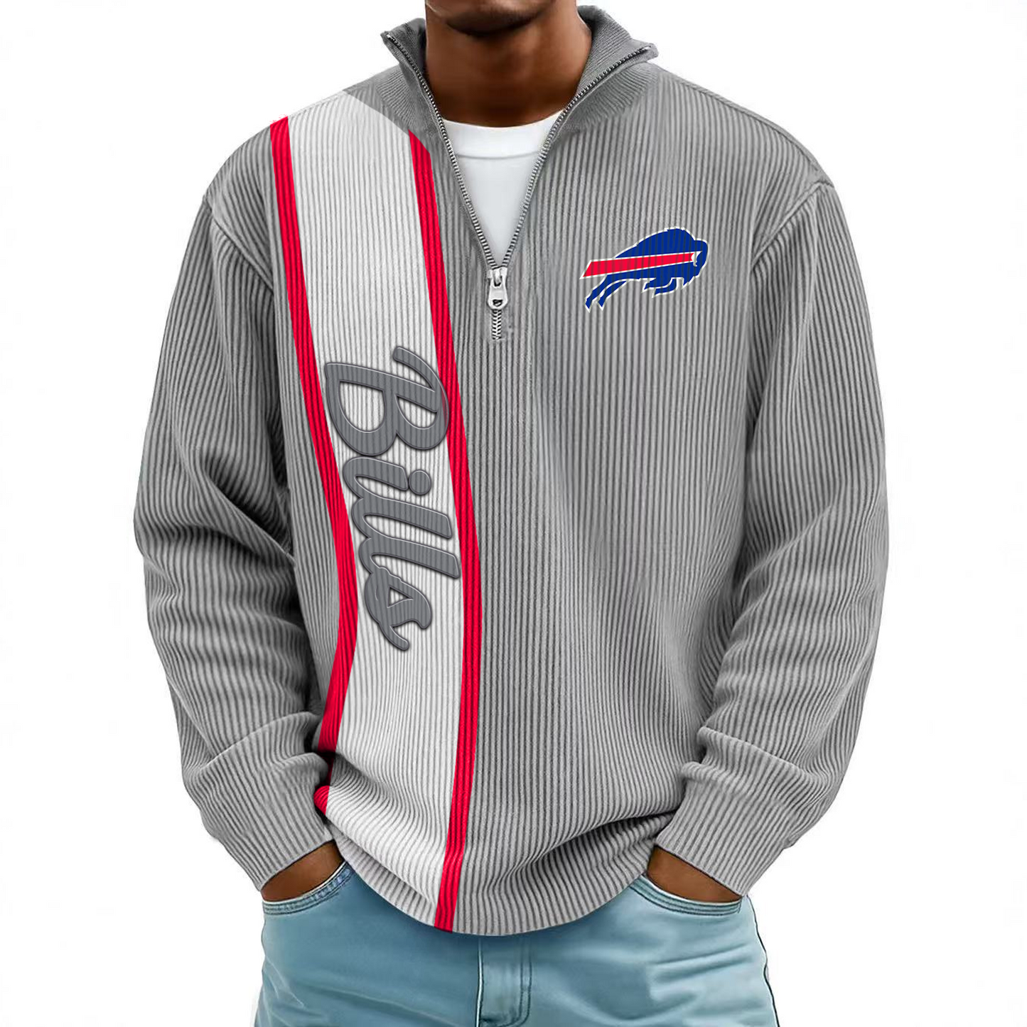 BUF x NFL Mokaloha Men's Waffle Henley Shirts DATND TANTD