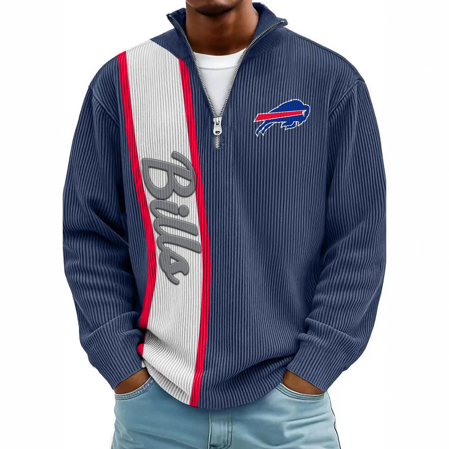 BUF x NFL Mokaloha Men's Waffle Henley Shirts DATND TANTD