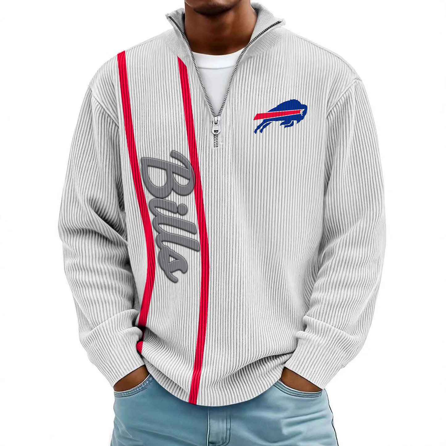 BUF x NFL Mokaloha Men's Waffle Henley Shirts DATND TANTD