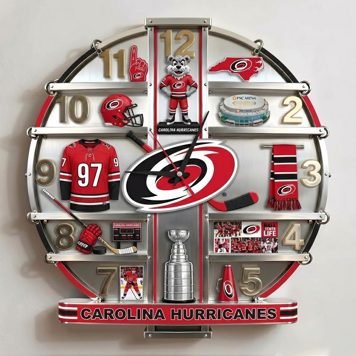 CAR X NHL Home Decorative 3D Visual Effect Acrylic Wall Clock NAK NHT
