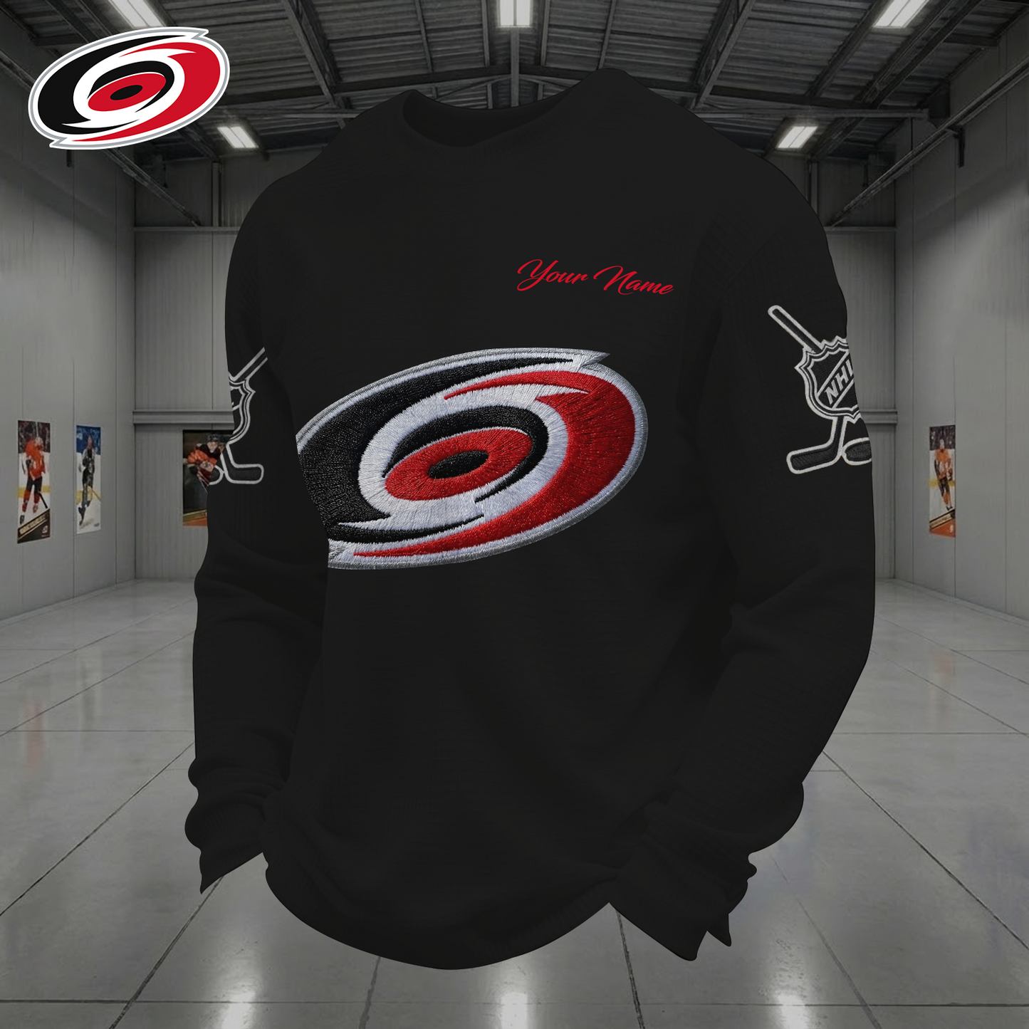 CAR X NHL Men Football Waffle Long Sleeve T-Shirt V1 NAK NHT