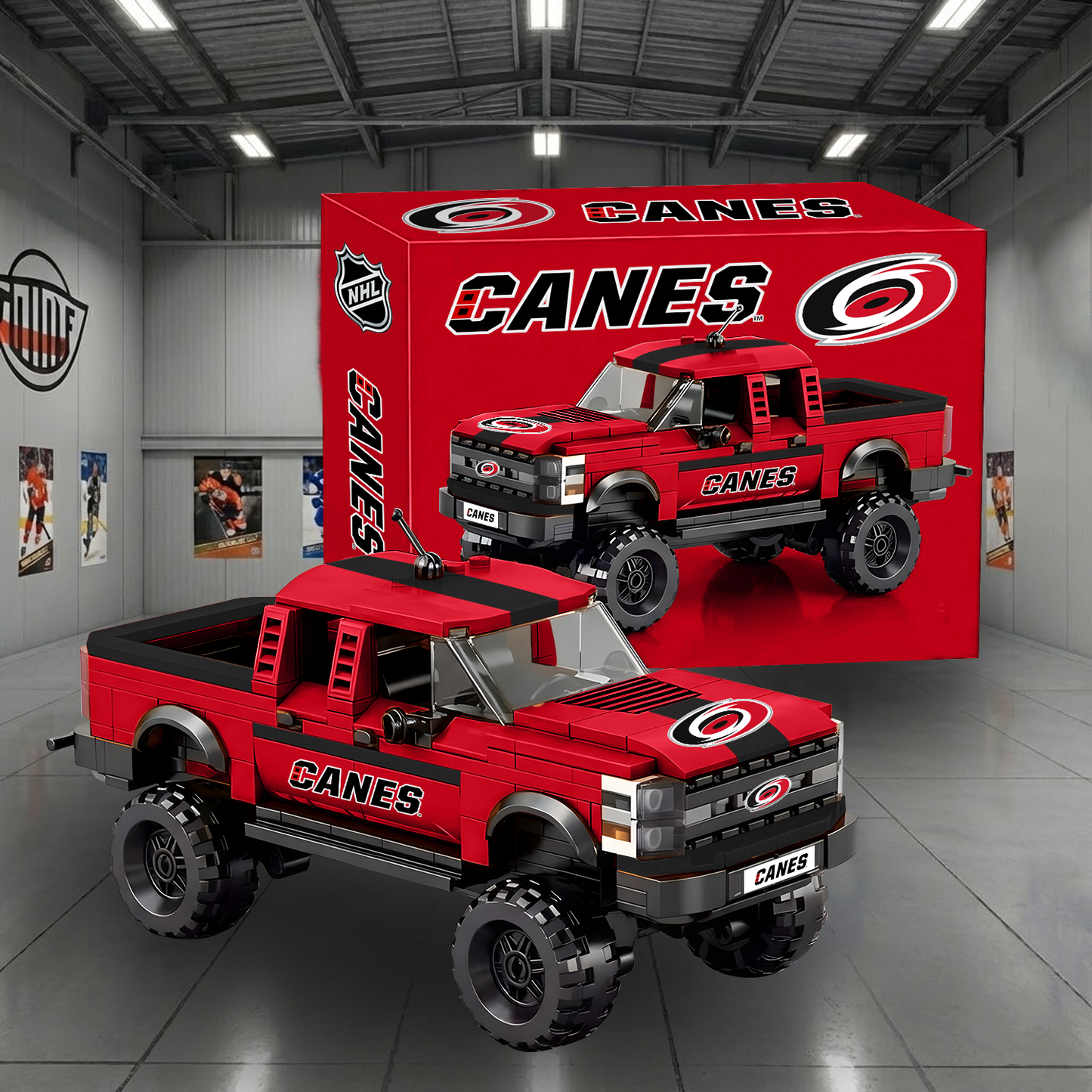 CAR X NHL Raptor pickup truck building block set NAK NHT