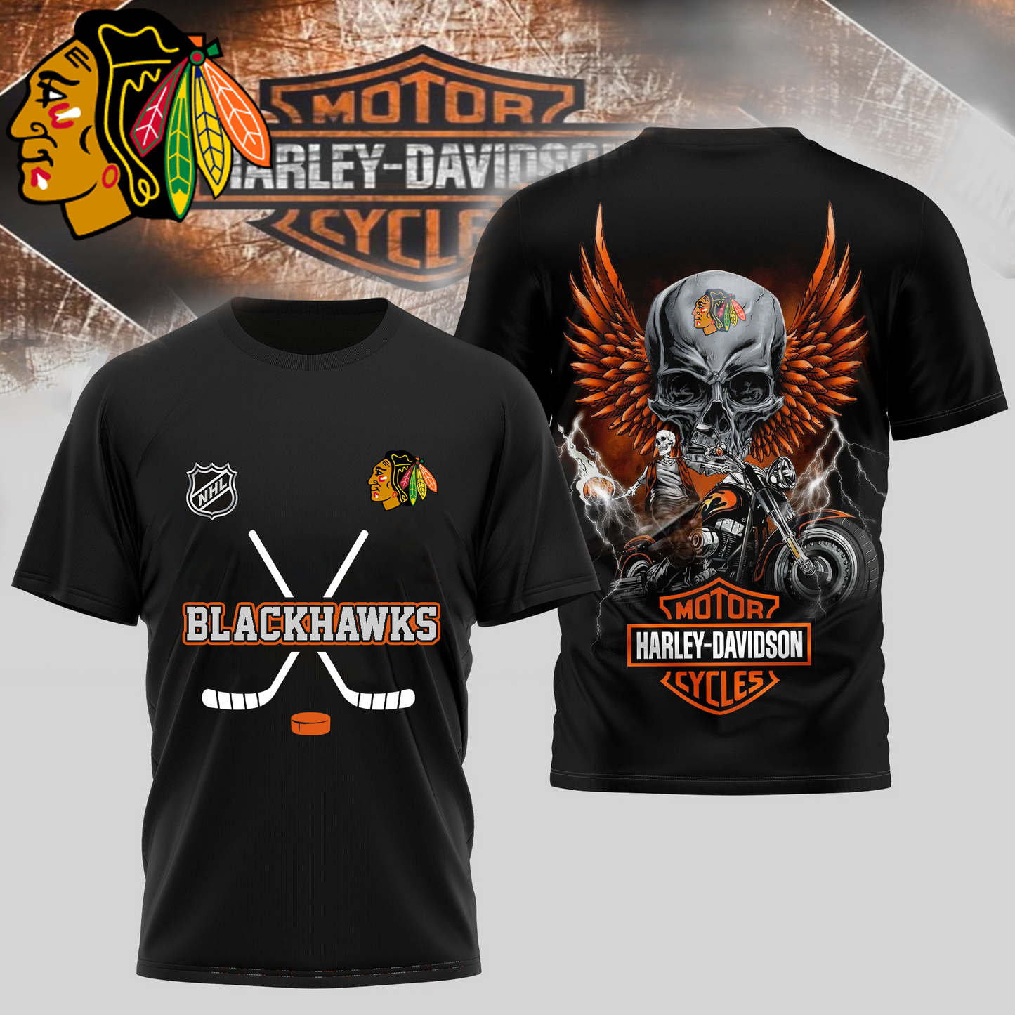 CB Premium NHL Motorcycle 3D Shirt DDT CTND