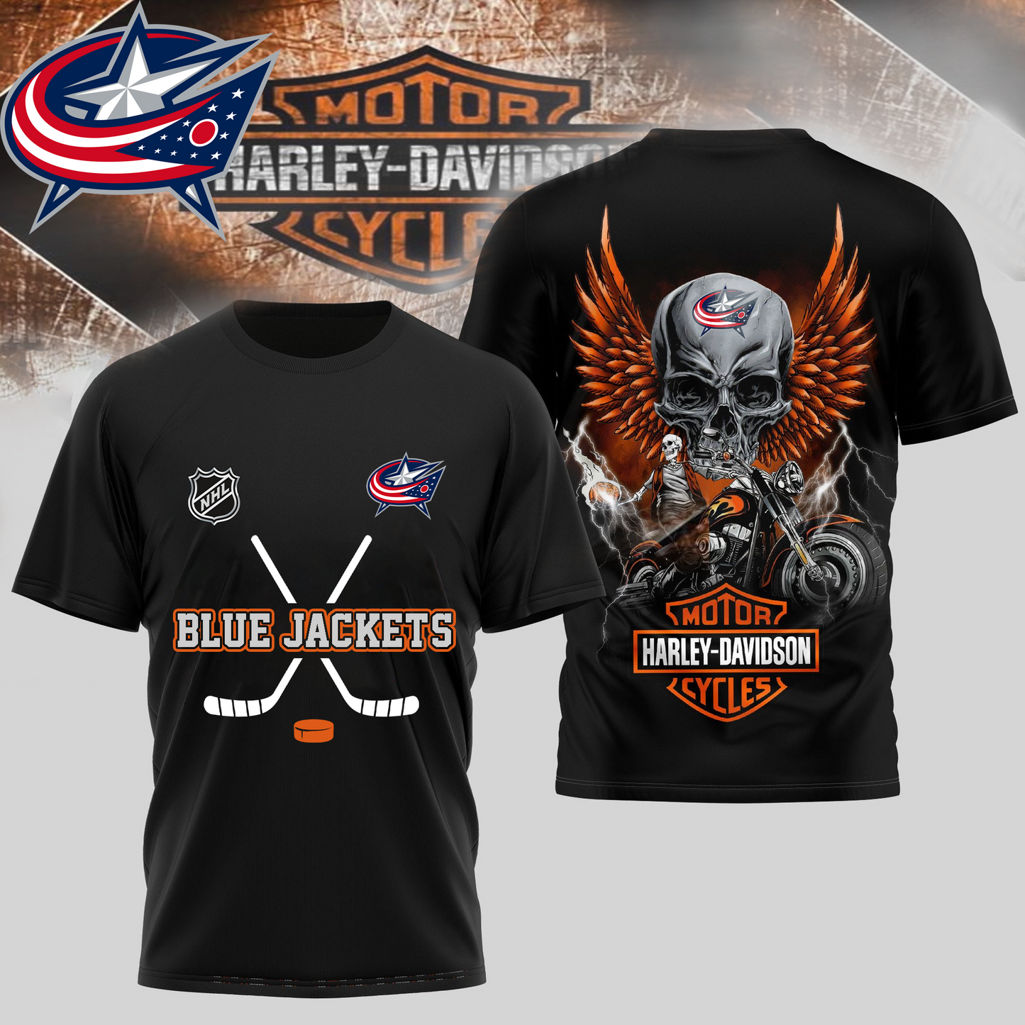 CBJ Premium NHL Motorcycle 3D Shirt DDT CTND