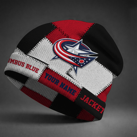 CBJ X NHL Custom Name Beanie Hat Gifts For Fans - Limited Edition NAK NHT