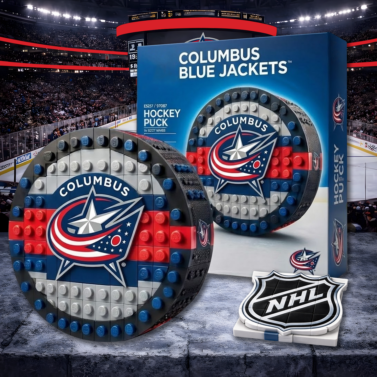 CBJ X NHL Hockey Game Building Blocks NHT NAK