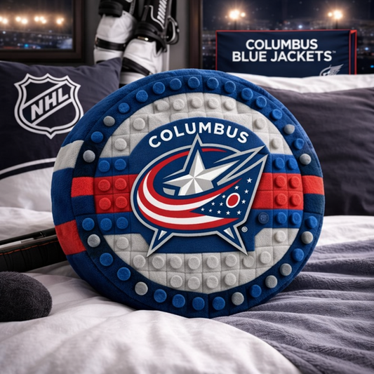 CBJ x NHL Hockey Logo Plush Pillow NAK NHT