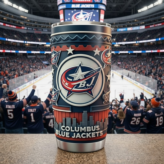 CBJ X NHL mascot-shaped thermal mug NAK NHT