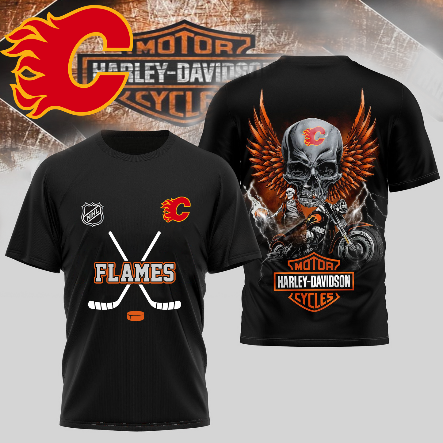 CF Premium NHL Motorcycle 3D Shirt DDT CTND