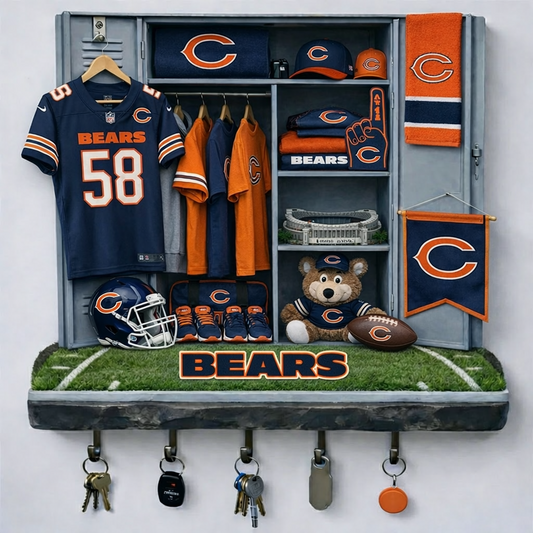 CHI x NFL Changing Room Personalized 3D Visual Effect Acrylic Key Holder DDT NTL