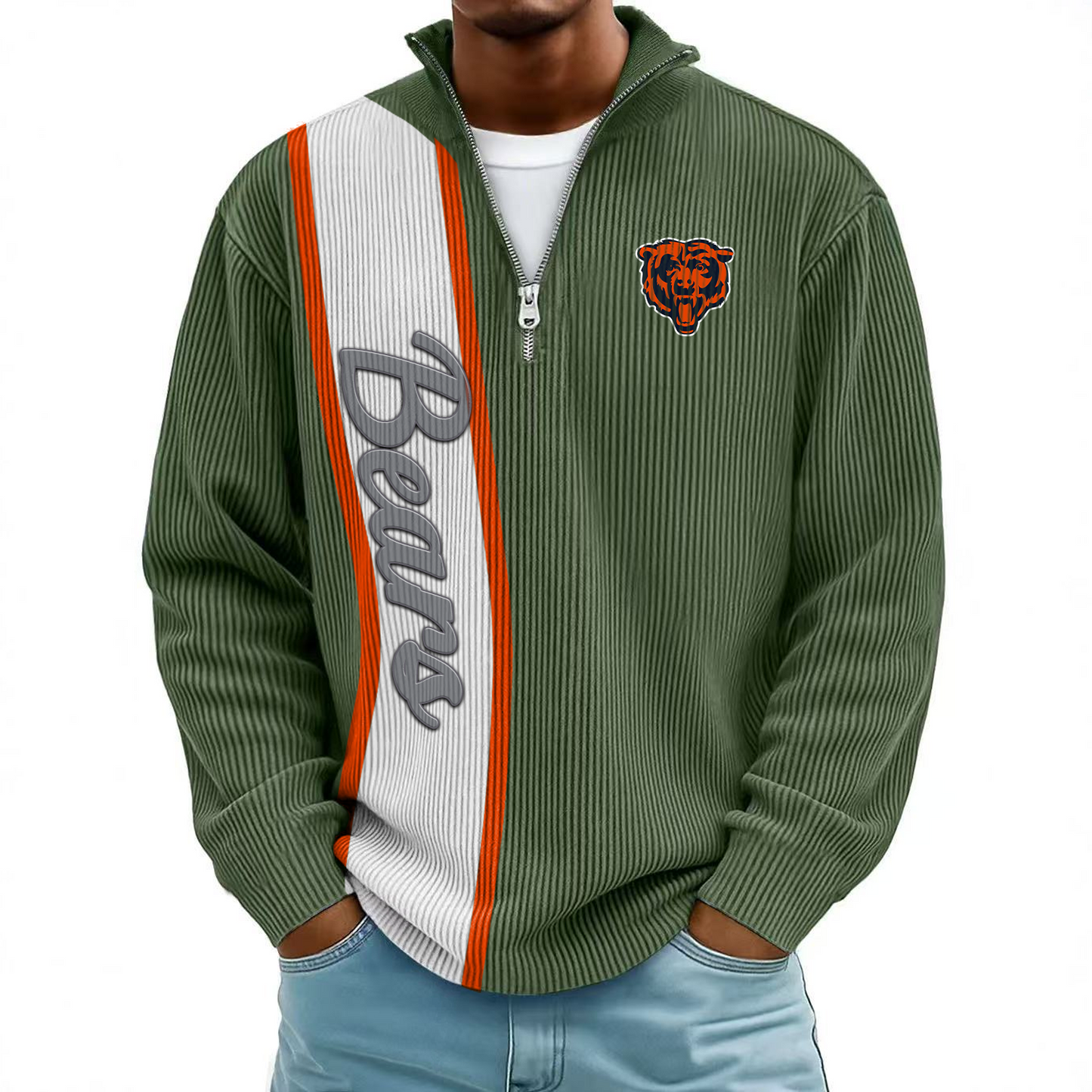 CHI x NFL Mokaloha Men's Waffle Henley Shirts DATND TANTD