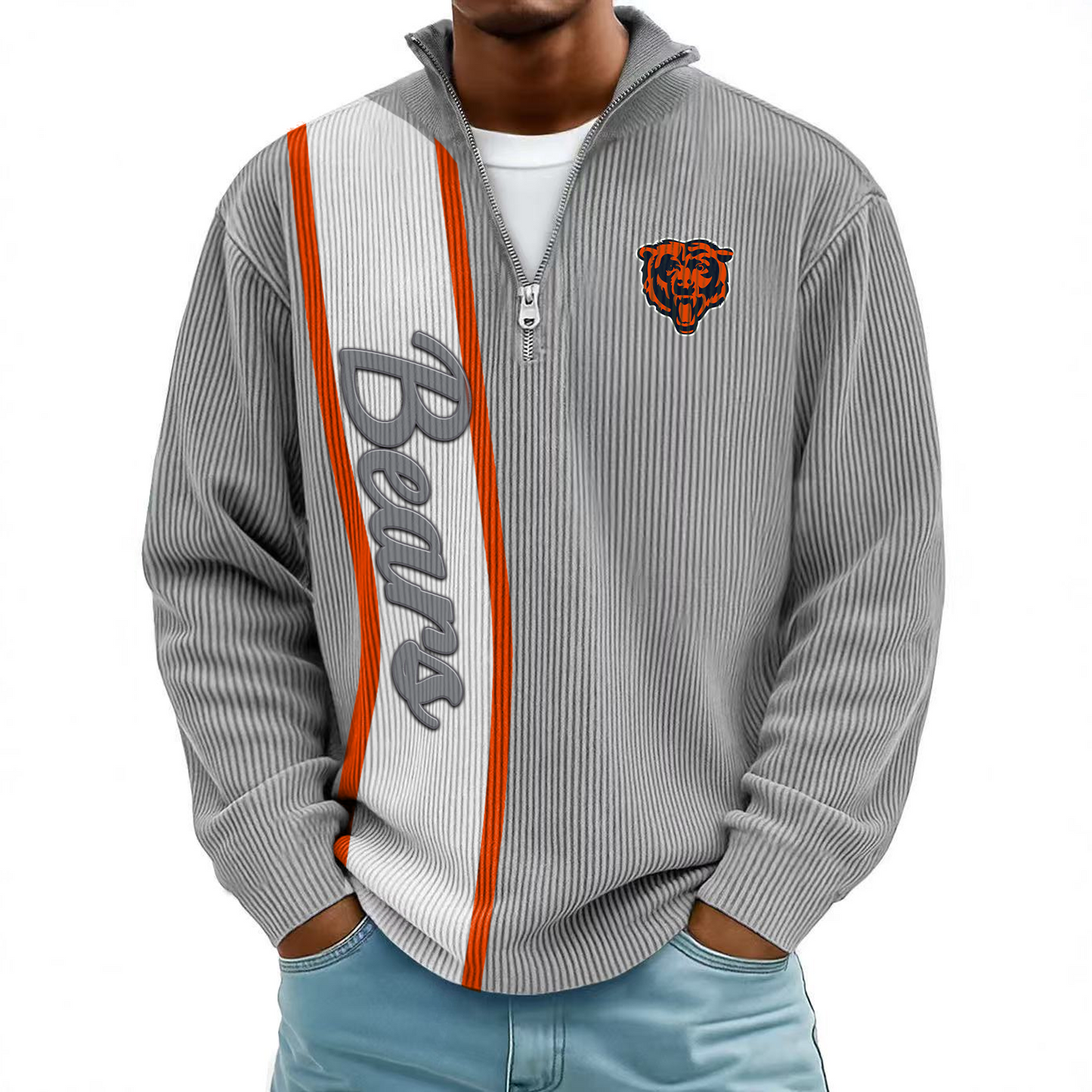 CHI x NFL Mokaloha Men's Waffle Henley Shirts DATND TANTD