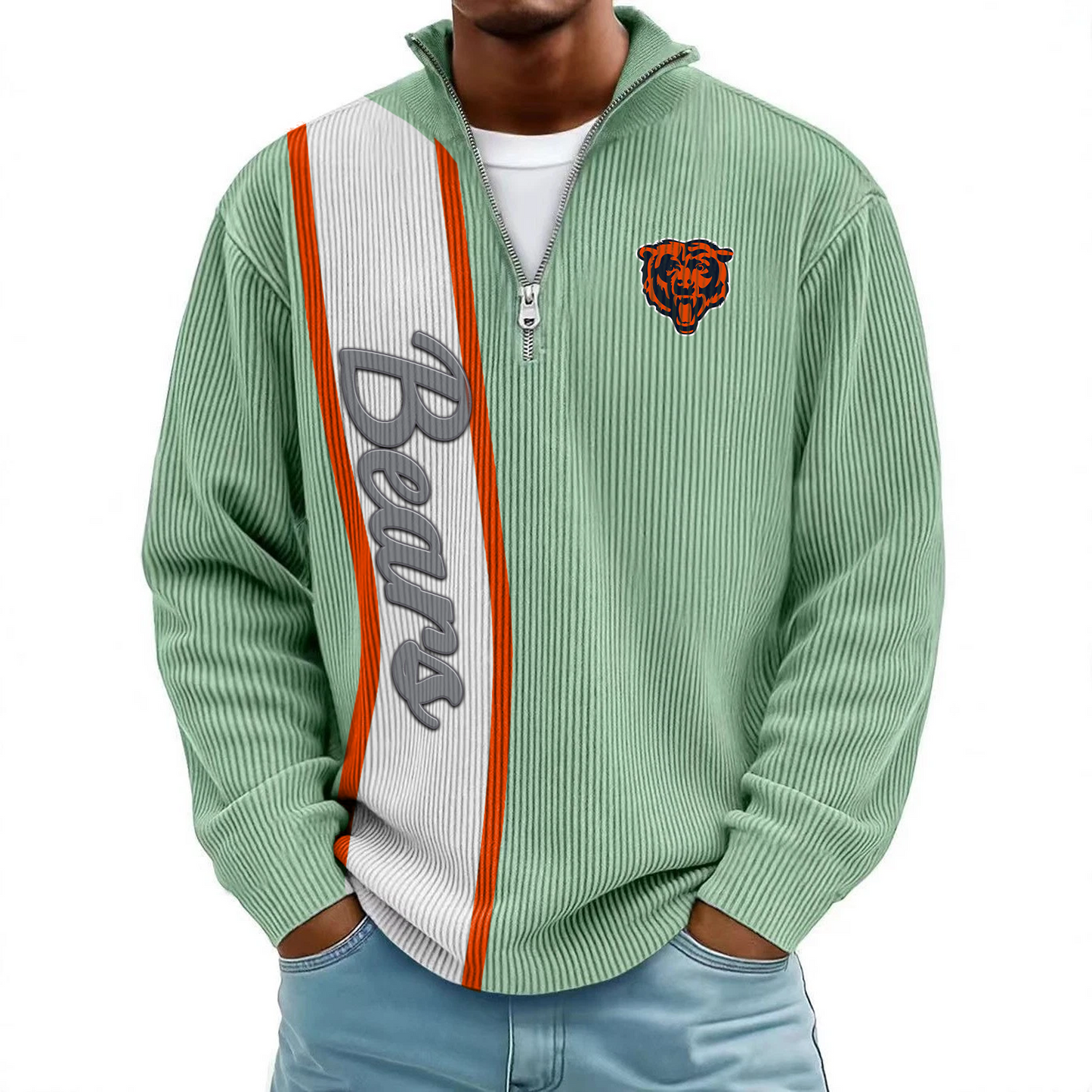 CHI x NFL Mokaloha Men's Waffle Henley Shirts DATND TANTD