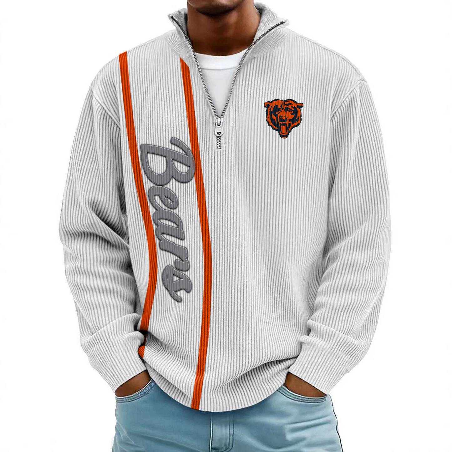 CHI x NFL Mokaloha Men's Waffle Henley Shirts DATND TANTD