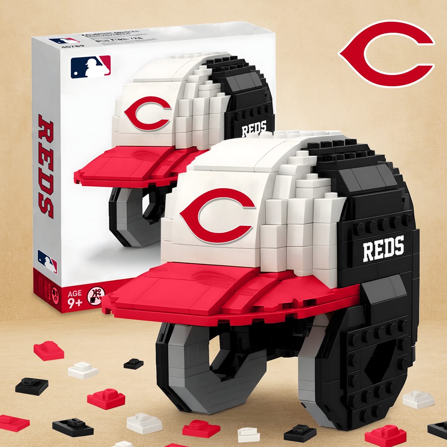 CIN X MLB Baseball Helmet Building Blocks V1 NAK NHT