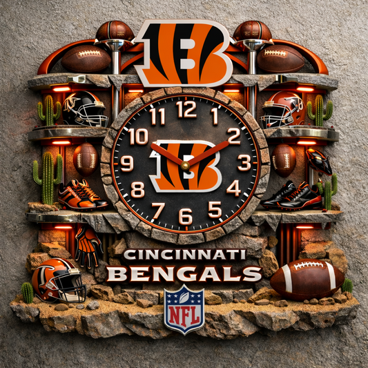 CIN X NFL Master Arena Clock NAK NHT