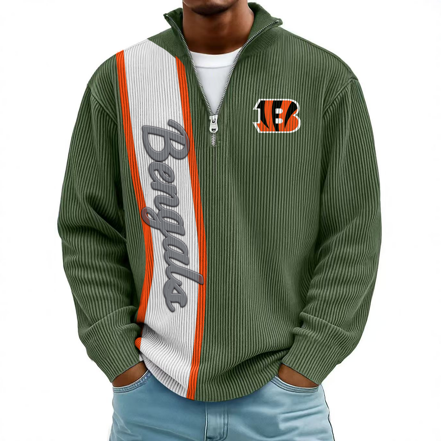 CIN x NFL Mokaloha Men's Waffle Henley Shirts DATND TANTD