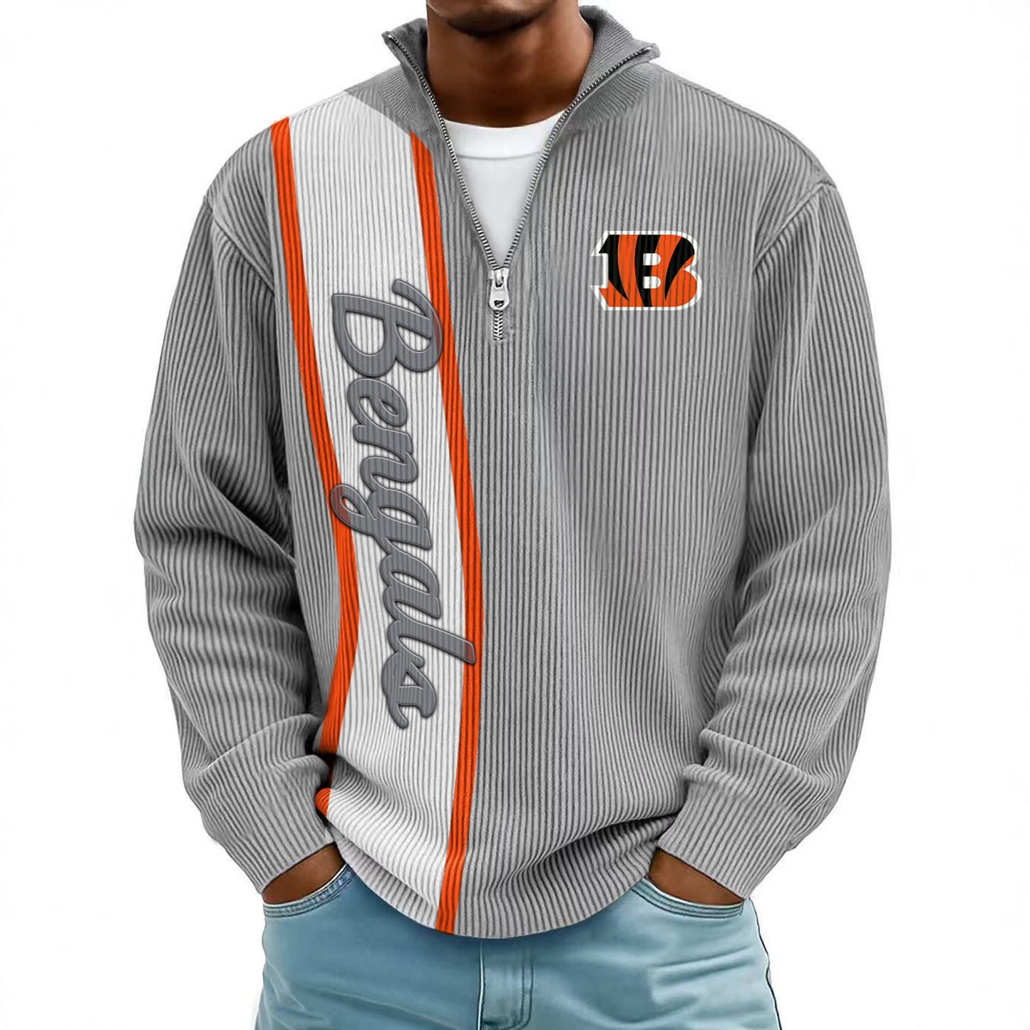 CIN x NFL Mokaloha Men's Waffle Henley Shirts DATND TANTD